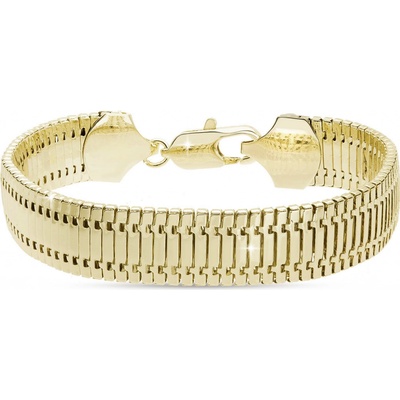 Biju Dubai 2731 masivní náramek pozlacený 14k hadí kůže 2002731