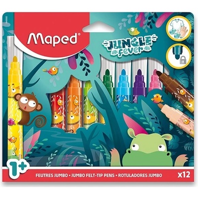 MAPED Fixy Jungle Fever Jumbo 12 ks 485235