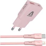 AVAX CH6418 30W GaN зарядно устройство и силиконов кабел USB-C-Lightning, розов AVAX_CH6418 (AVAX_CH6418)