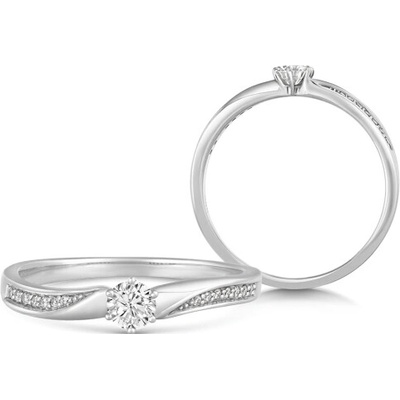 SOFIA DIAMONDS zlatý zásnubní prsten UDRG42906W H I1