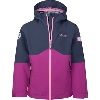 TROLLKIDS Детско водоустойчиво яке Trollkids Kid's Gjende Jacket Waterproof jacket - Fresh Berry / Graphite - размер 110 (EU) (703-3870-0613)