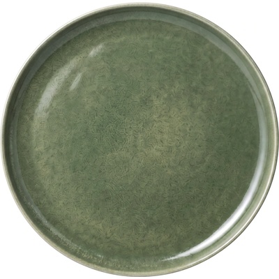 Clay Keramický mělký talíř Olive 27x26 cm – přírodní kropenatý design