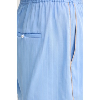 MUNTHE Къс панталон с лен munthe uppi в синьо с десен с висока талия 255140625523 (255140625523)