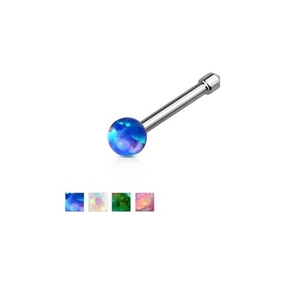 Piercingate piercing do nosu opal kamínek PNO00245 modrá – Zboží Dáma