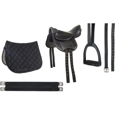 HKM Kompletně nastrojené sedlo pro shetty Beginner Černá – Zboží Dáma