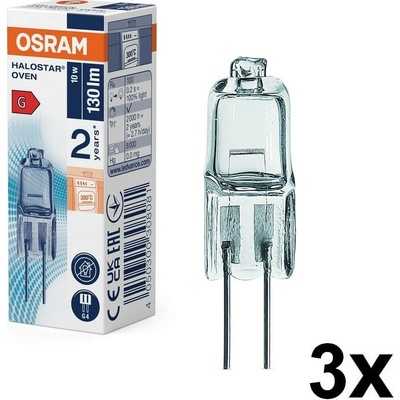 Osram Sada 3x žiaroviek do rúry HALOSTAR G4/10W/12V 2700K - Osram P225760-3ks