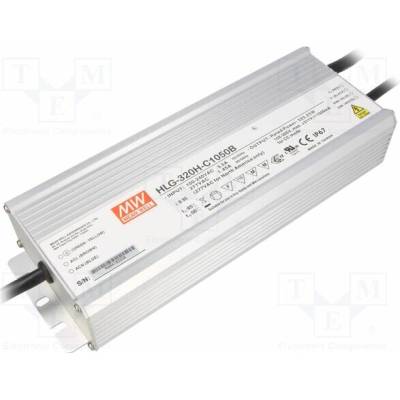 MEAN WELL HLG-320H-C1050B Napájecí zdroj: spínaný; LED; 320W; 152÷305VDC; 1050mA; 90÷305VAC