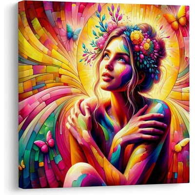 Obraz duha barevná harmonie - 70x70