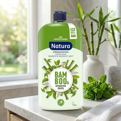 Natura tekuté mydlo bambus a aromatická mäta 900 ml