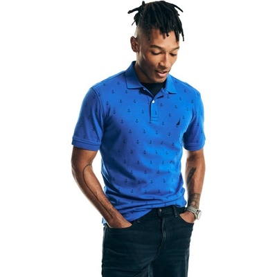 Nautica pánské polo tričko Classic fit s plachetnicí modré
