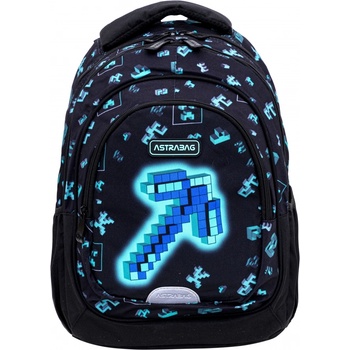 Astra Ученическа раница Astra - Тъмен Пиксел, 3 ципа (AS502025014)