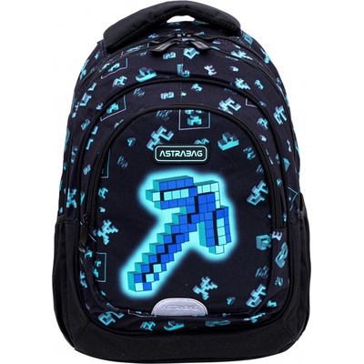 Astra Ученическа раница Astra - Тъмен Пиксел, 3 ципа (AS502025014)