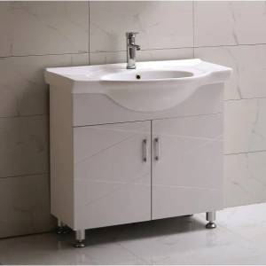 Inter Ceramic Долен шкаф за баня ICP 8585, PVC, бял, с умивалник, 52x85x85см (8585)