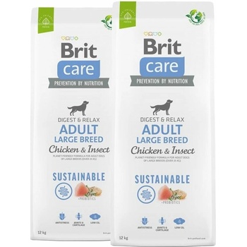 Brit Care Sustainable Adult Large Breed Chicken & Insect 2 x 12 kg