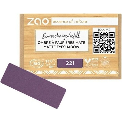 Zao Oci Eyeshadow-PrimerMatte Eyeshadow Refill 221 Matt Plum 1,3 g