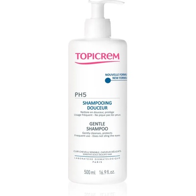 TOPICREM PH5 Gentle Shampoo деликатен шампоан за ежедневна употреба за чувствителна кожа на скалпа 500ml