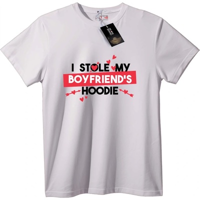 NOONEBRAND Тениска Открадни хутито на гаджето си - XS, White
