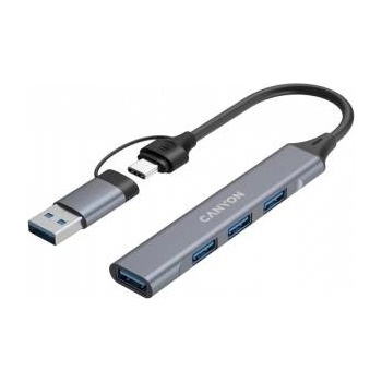 CANYON DS-02 4in1 USB-A/C Grey
