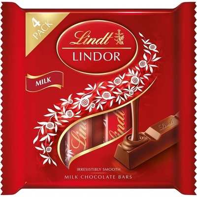 Lindt LINDOR tyčinka Mléčná 4x25g