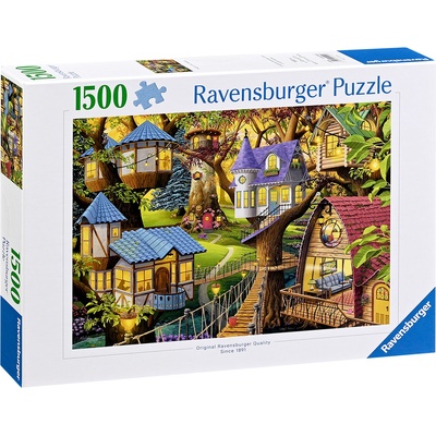 Ravensburger Пъзел Ravensburger от 1500 части - Здрач в короните на дърветата (12001009)