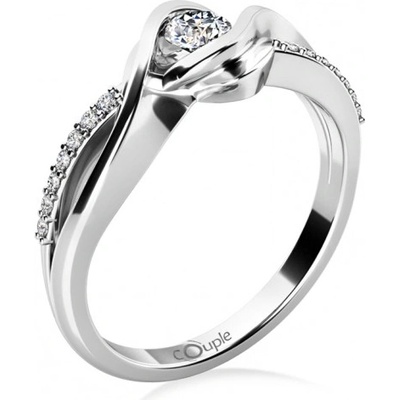 Couple zásnubní prsten Moniq bílé zlato a zirkony 585 68 1 4245.1B00.0.52.001