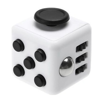 Fidget Cube antistresová kostka Bílo žlutý
