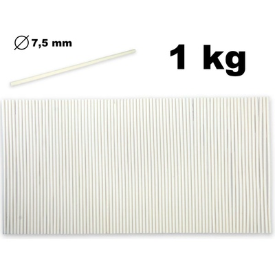 Tavné tyčinky bílé do lepící pistole průměr 7,5mm 1kg