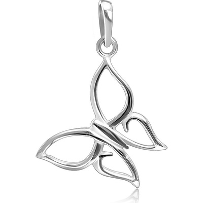 Šperky eshop Přívěsek ze stříbra 925 motýlek se špičatými křídly Y22.17