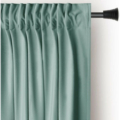 Svetlozelený zamatový dimout záves 140x245 cm Pleat – Restilo