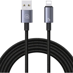 USAMS iPhone 14 Plus / 14 Pro Max / 14 Pro USAMS US-SJ669 SUFENG кабел за данни USB - Lightning, 200 см, тъмно сив SJ669USB01 (SJ669USB01)