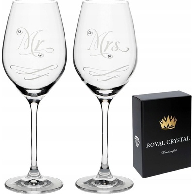 SWAROVSKI Poháre na víno MR AND MRS 2 x 360 ml