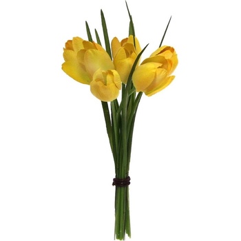 Umelá kvetina Tulipány žltá, 23 cm