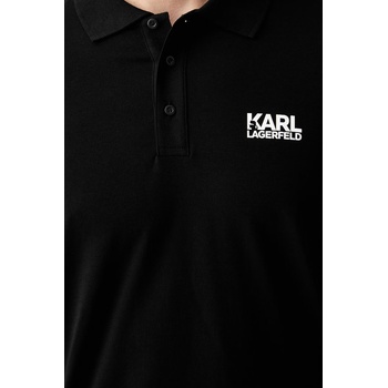 Karl Lagerfeld тениска с яка мъжка от памук с еластан (500235.745780)
