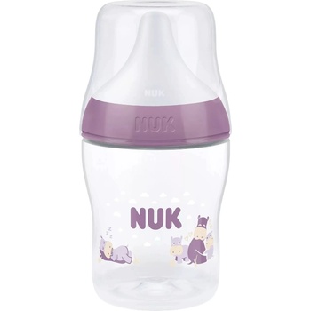 Nuk Шише със силиконов биберон NUK Perfect Match - 150 ml, размер S, 0 м+, хипо, розово (10215407)