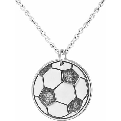 Eppi Strieborný prívesok lopta s gravírom vašej voľby Football P46031