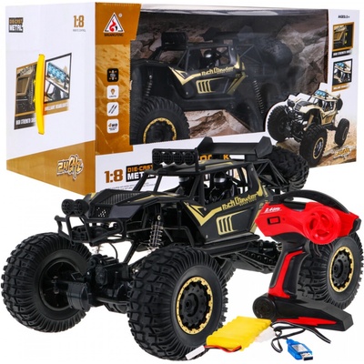 Double Eagle RC auto Rock Crawler 4x4 s kovovými díly 2.4GHz černá RTR 1:8