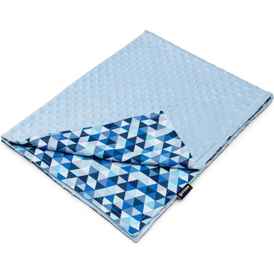 T TOMI MINKY Blanket Modré trojuholníky