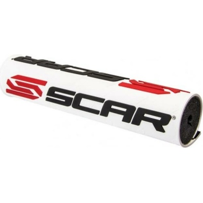SCAR RACING pěnový chránič hrazdy řidítek (250mm) barva bílá s logem SCAR