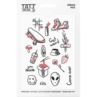 TATTonMe Водоустойчиви временни татуировки В града микс