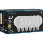 Mexen Vintis 6x LED нишкова крушка E27, G95, 8W, Топла - 2700K, 1055 lm, прозрачна (L157-E27-0827-00x06)