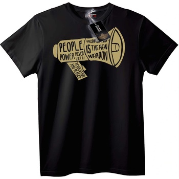 NOONEBRAND Тениска Народна Сила Мегафон - XS, White