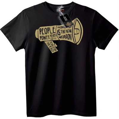 NOONEBRAND Тениска Народна Сила Мегафон - XS, White