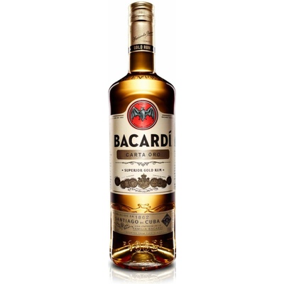 Bacardi Carta Oro 37,5% 1 l (čistá fľaša)
