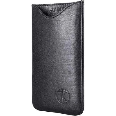 JT BERLIN SlimCase Leather 2ML - кожен калъф (естествена кожа) за iPhone 6, iPhone 8, iPhone 7, Galaxy Alpha, Galaxy S5 mini, HTC One Mini 2 (черен)