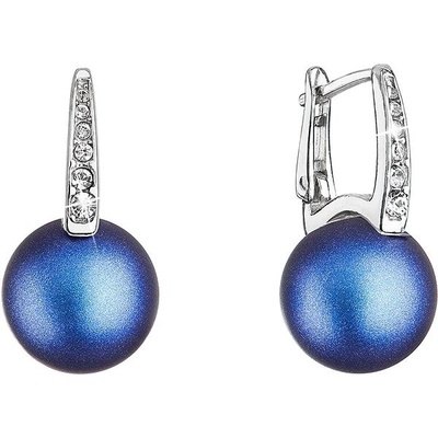 Pavona stříbrné visací se Swarovski modrou perlou a krystaly 31301.3 Dark Blue