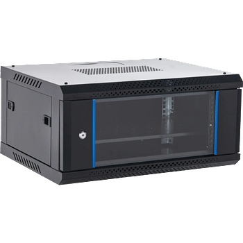 AsyTech Стенен шкаф 4U 19'' 600x450, товароносимост 60 Kg, черен - ASYTECH Networking ASY-4U-6045WL (ASY-4U-6045WL)