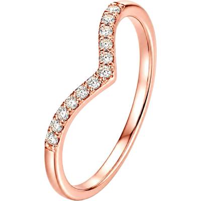 Zlaton Prsten růžové zlato s diamanty N03082603554