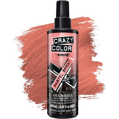 Crazy color Barvící sprej Peachy Coral 250 ml