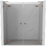 Mexen Lunar L Дуо душови врати с панти 190 см, прозрачни, матирана мед - 834DL-190-000-65-00 (834DL-190-000-65-00)