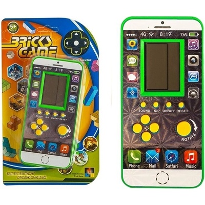 Mamido Elektronická hra Tetris mobilný telefón zelený